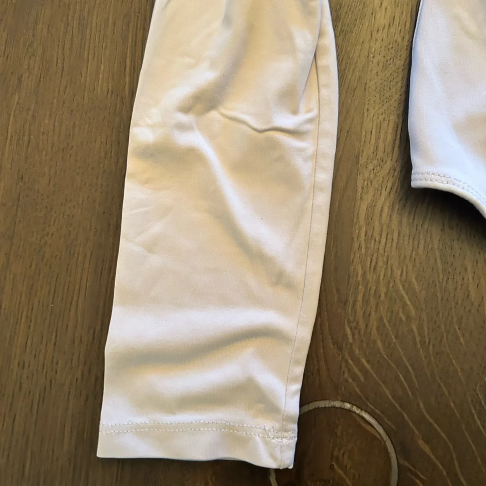 House of Harlow 1960 light cream long sleeve square neck bodysuit